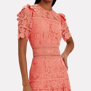 SAYLOR Sigourney Lace Dress - Coral